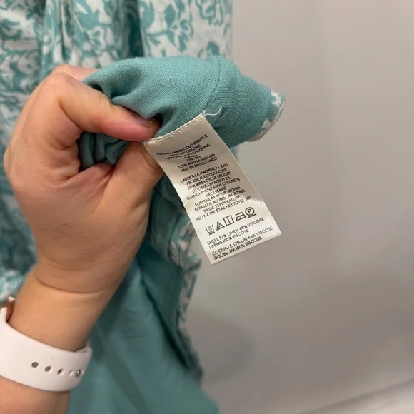 Anthropologie Maeve Button Front Belted Wrap Maxi Dress in Sky Size XL Linen - Picture 9 of 10